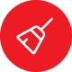 Clean icon red Clean icon red